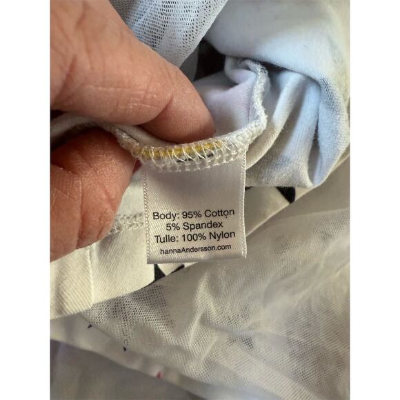 Hanna Andersson Girls Size 5 Star Print 3/4 Sleeve Knee Length Dress - Picture 3 of 3